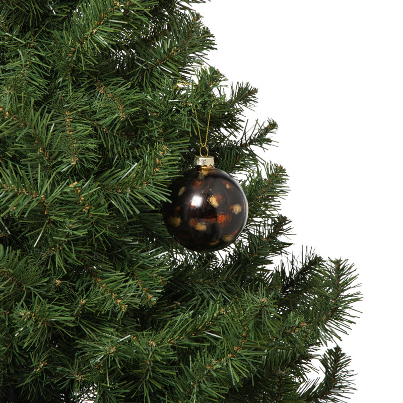 Kerstbal glossy - bruin