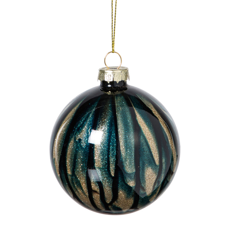Kerstbal glossy - blauw