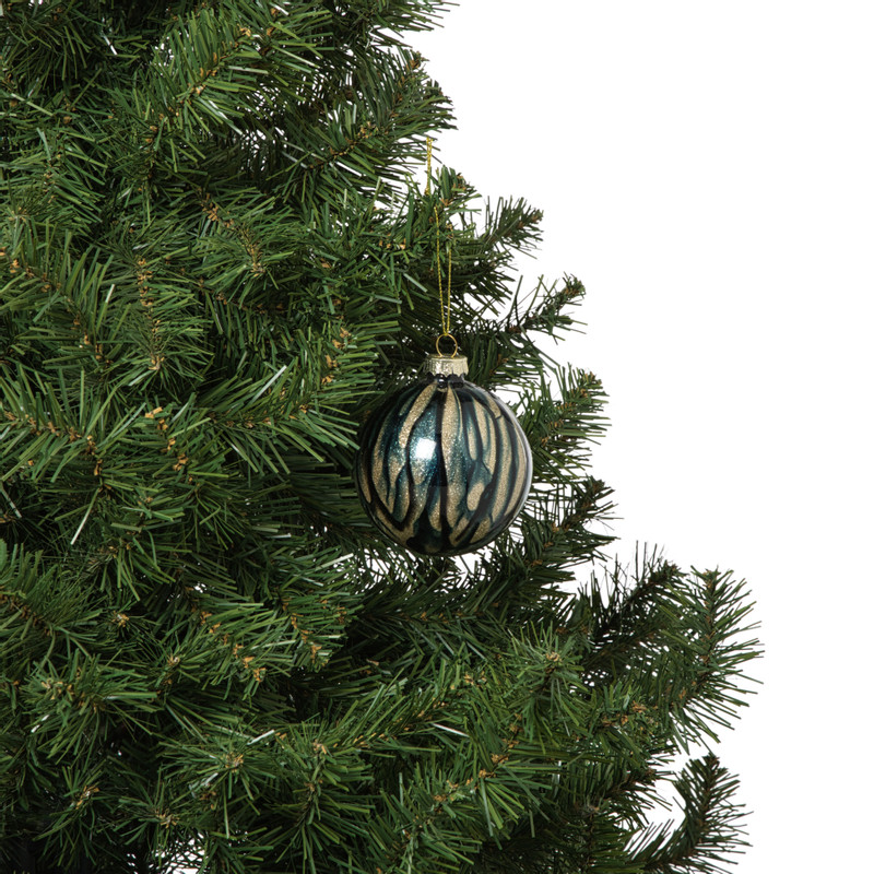 Kerstbal glossy - blauw