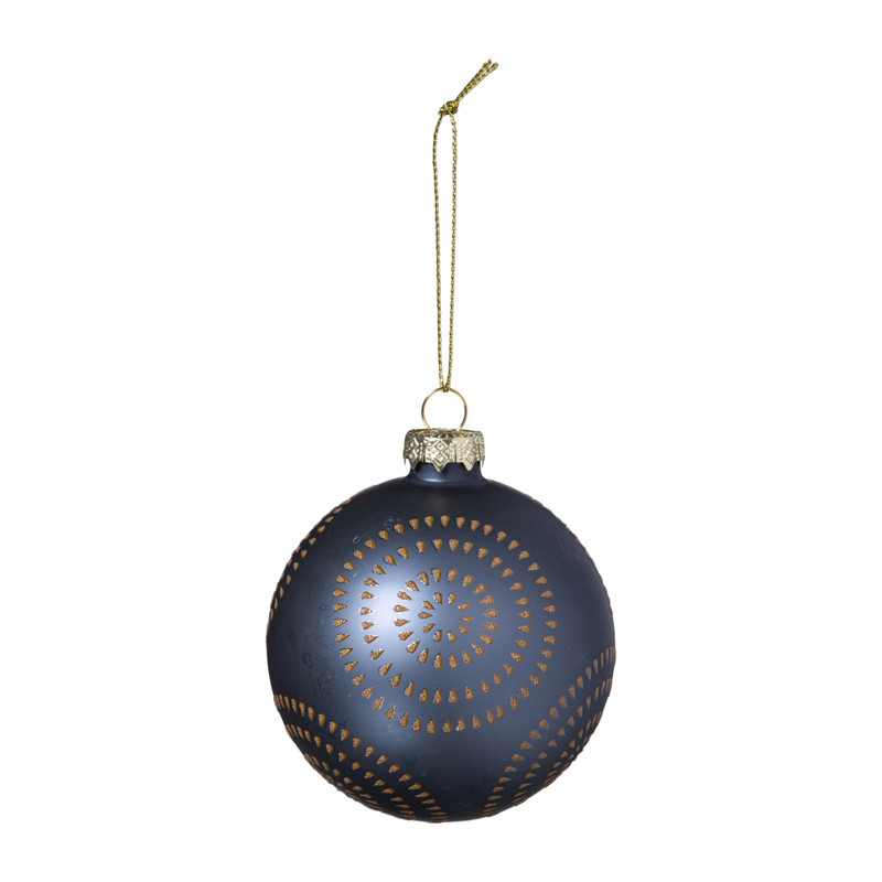 Kerstbal cirkels stipjes - bruin