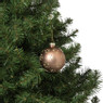 Kerstbal figuurtjes glitter - bruin