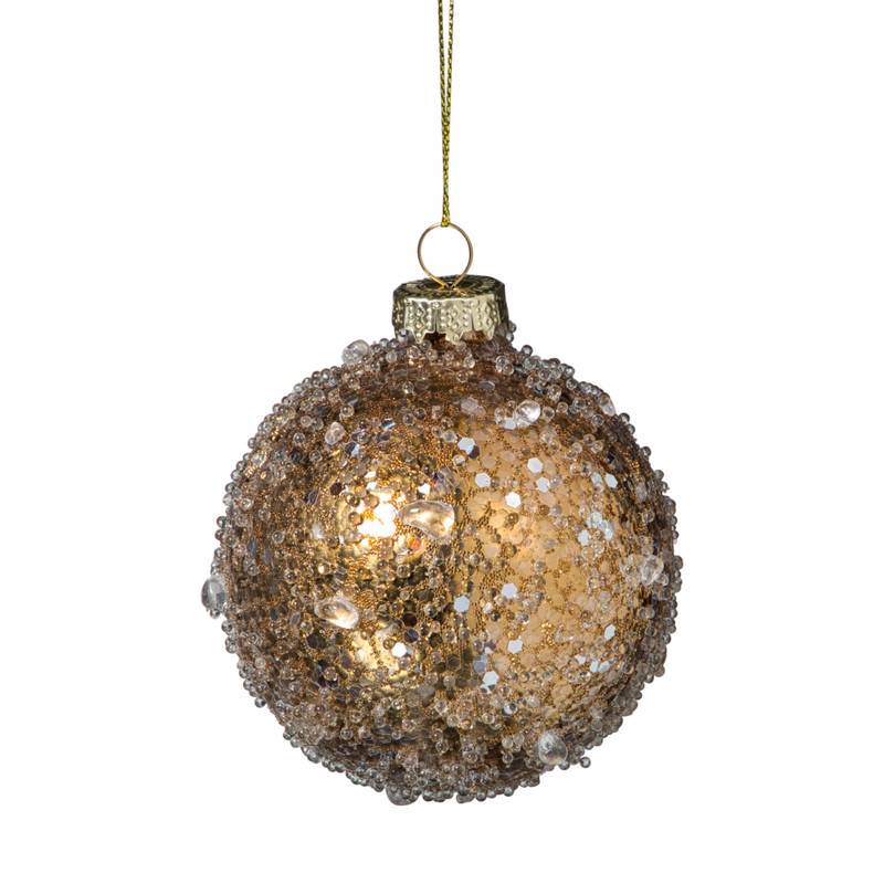 Kerstbal shiny - goudkleurig