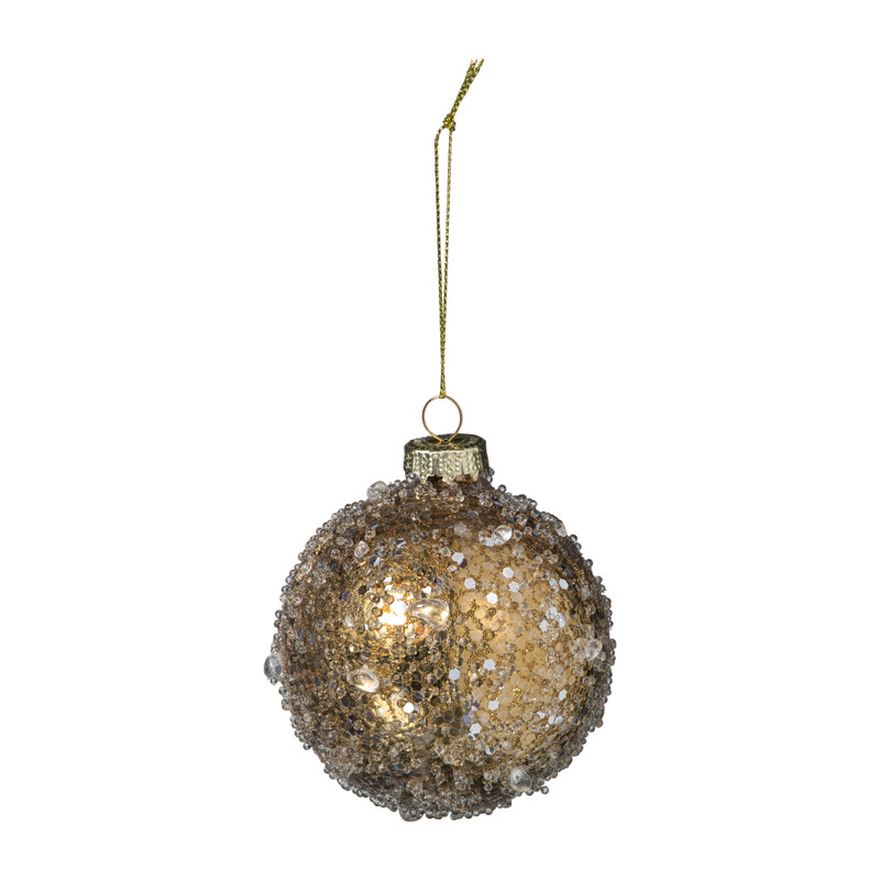 Kerstbal shiny - goudkleurig