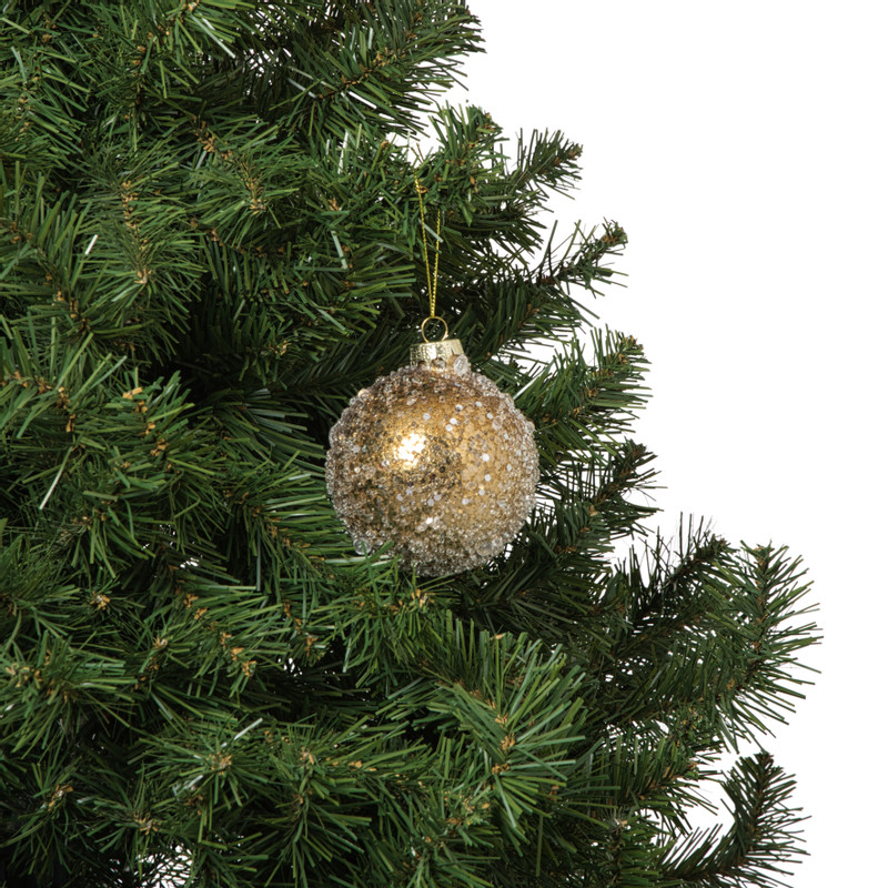 Kerstbal shiny - goudkleurig