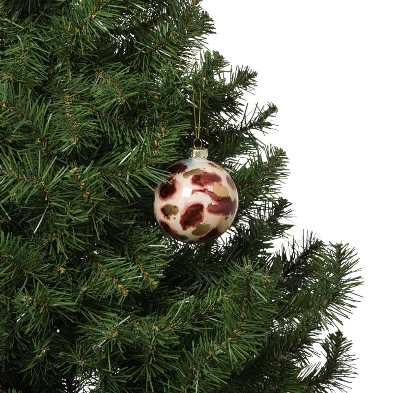 Kerstbal glossy - bordeauxrood