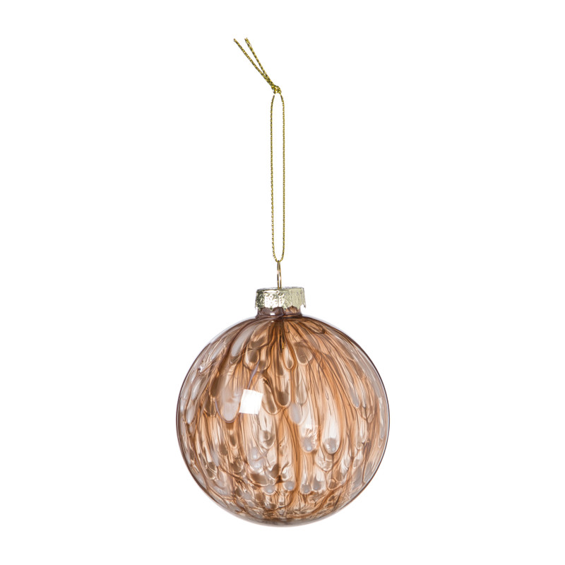 Kerstbal glossy - bruin