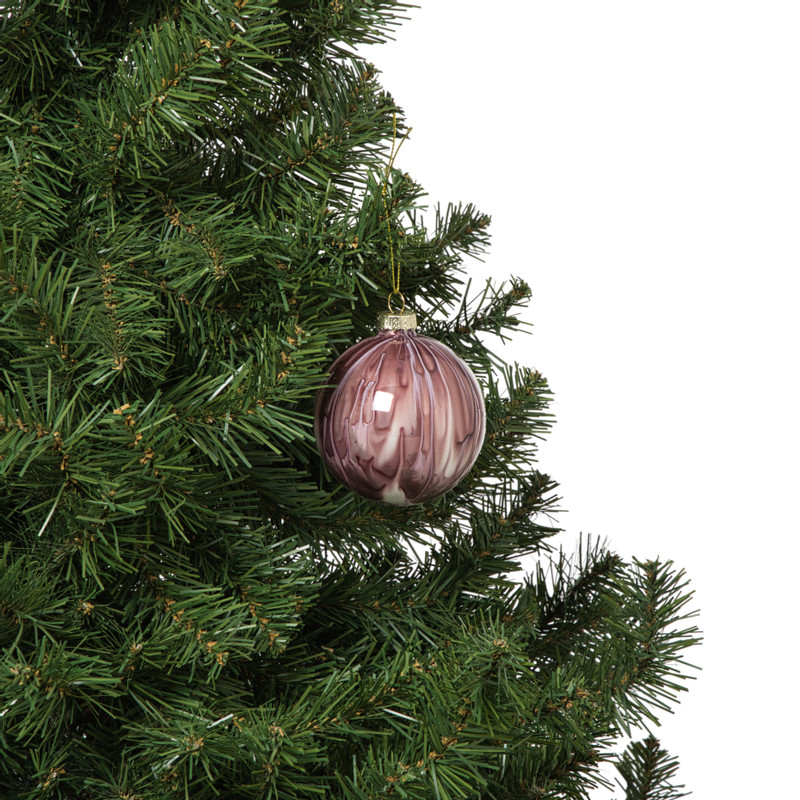 Kerstbal glossy - paars