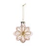 Kersthanger bloem - roze - 8.5x8x3.4 cm