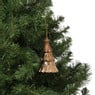 Kersthanger kerstboom - bruin - ø7x12 cm