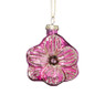 Kersthanger bloem - roze - 7.8x6.8x3 cm