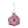 Kersthanger bloem - roze - 7.8x6.8x3 cm