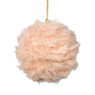 Kerstbal fluffy - beige