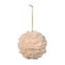 Kerstbal fluffy - beige