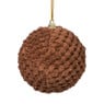Kerstbal stof - bruin