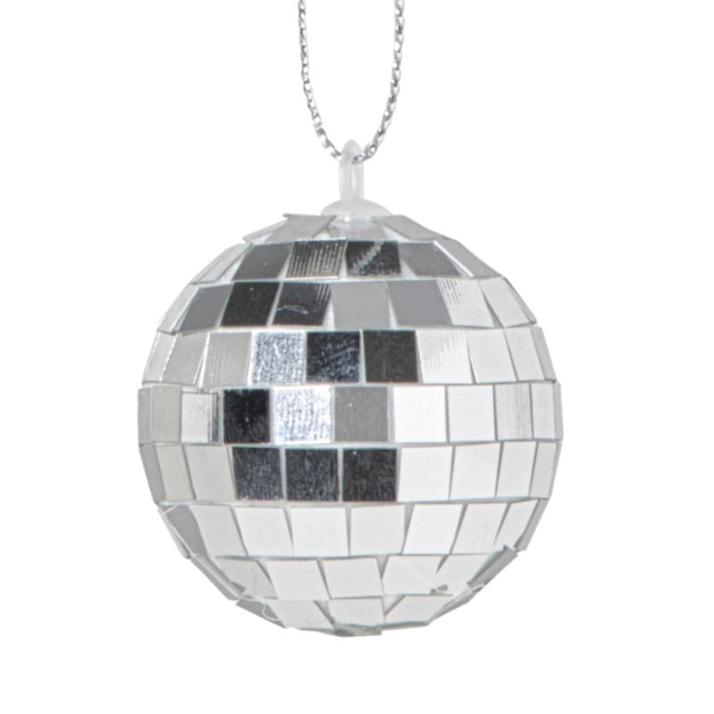 Discobal zilverkleurig - set van 6 - ø4 cm