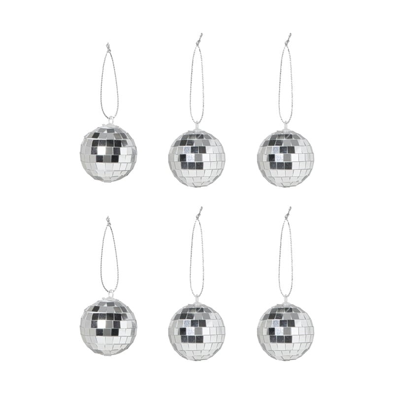 Discobal zilverkleurig - set van 6 - ø4 cm