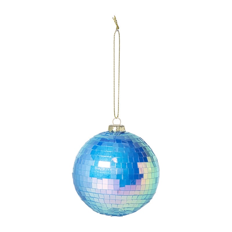 Kerstbal discobal - blauw