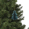 Kersthanger papieren kerstboom - groen - ø8x10 cm