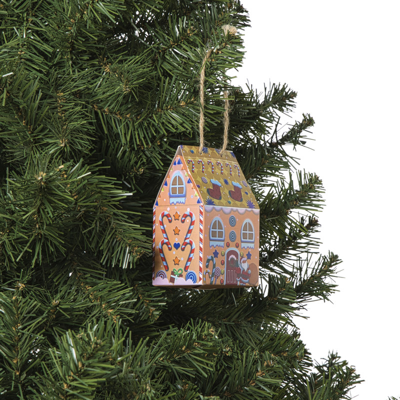 Kersthanger papieren huisjes - set van 3