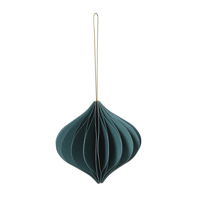 Kersthanger papier - groen - ø10 cm