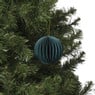 Kerstbal papier - groen -ø8 cm
