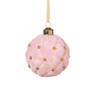 Kerstbal velvet stip - roze