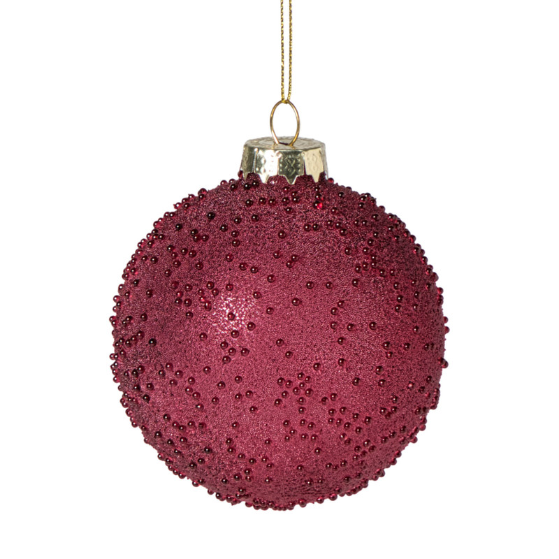 Kerstbal druppeltjes - roze