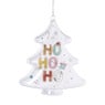 Kersthanger ho ho ho - transparant - 10x8.8x7 cm