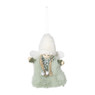 Kersthanger engel - groen - 13x9x2 cm