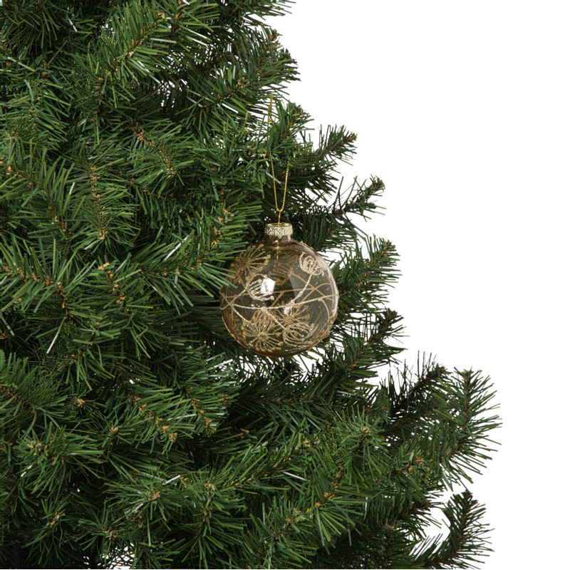 Kerstbal paardenbloem - goudkleurig