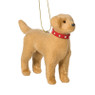Kersthanger golden retriever met sjaal - bruin- 12x10.2x5 cm