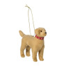 Kersthanger golden retriever met sjaal - bruin- 12x10.2x5 cm