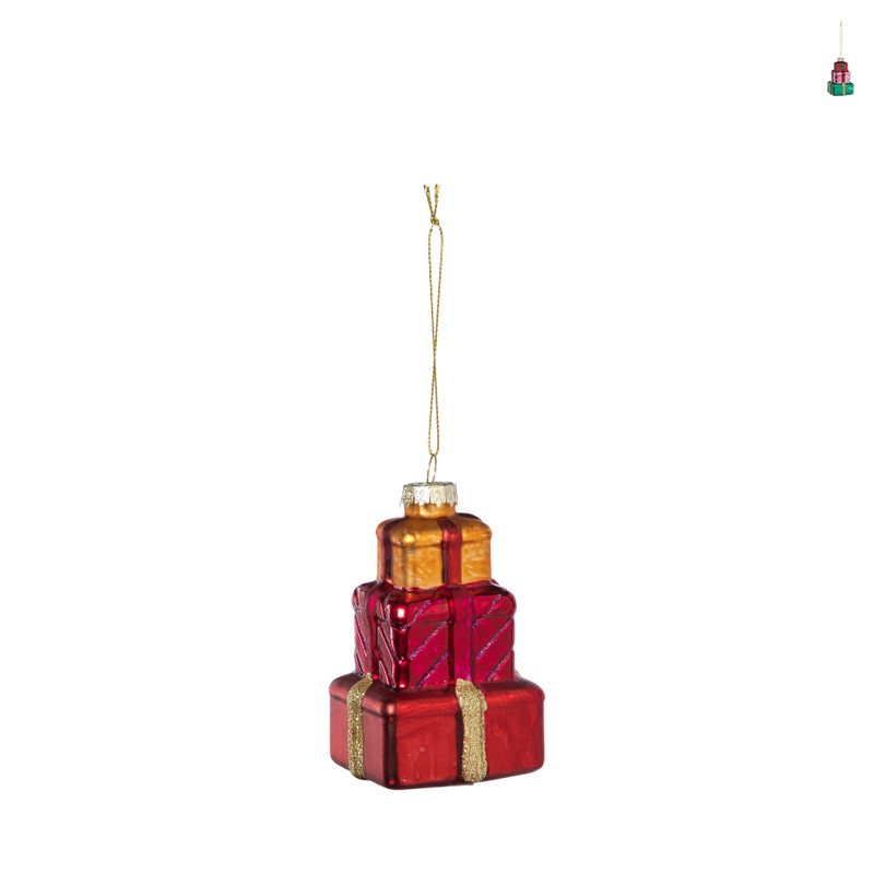 Kersthanger cadeautjes - diverse varianten - 9.8x5.5x5 cm