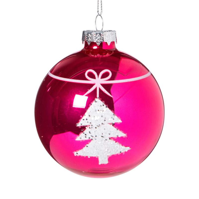 Kerstbal boom - rood - diverse varianten