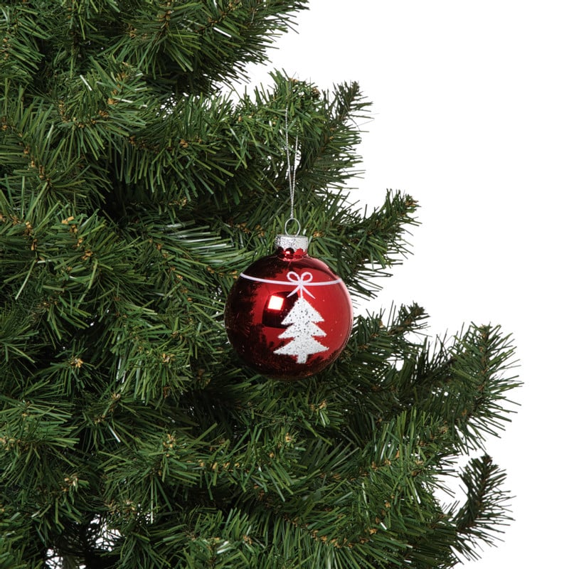 Kerstbal boom - rood - diverse varianten