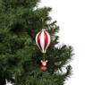 Kersthanger luchtballon met kerstman - diverse varianten - ø7.5x16.5 cm