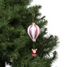 Kersthanger luchtballon met kerstman - diverse varianten - ø7.5x16.5 cm