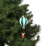Kersthanger luchtballon met kerstman - diverse varianten - ø7.5x16.5 cm