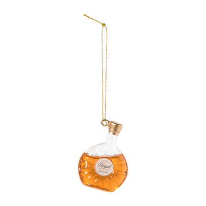 Kersthanger brandy - oranje - 9.5x6.5x3 cm