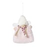Kersthanger engel - roze - 13x9x2 cm