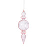 Kersthanger bolling - roze - ø7x22 cm