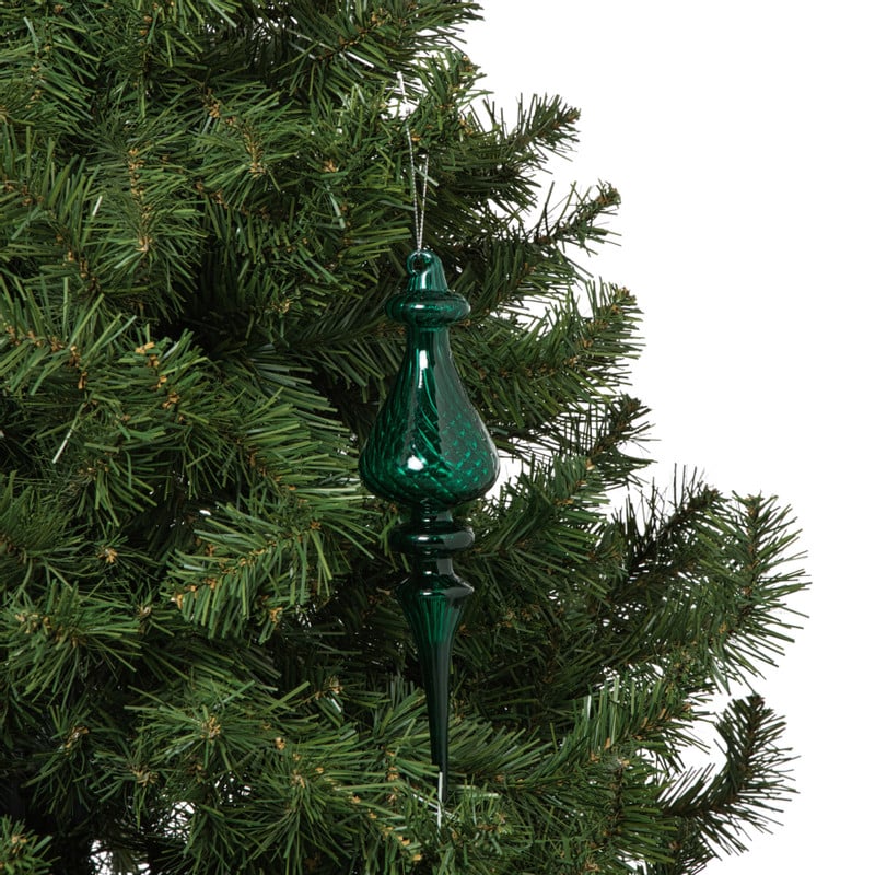 Kersthanger bolling - paars - ø7x22 cm