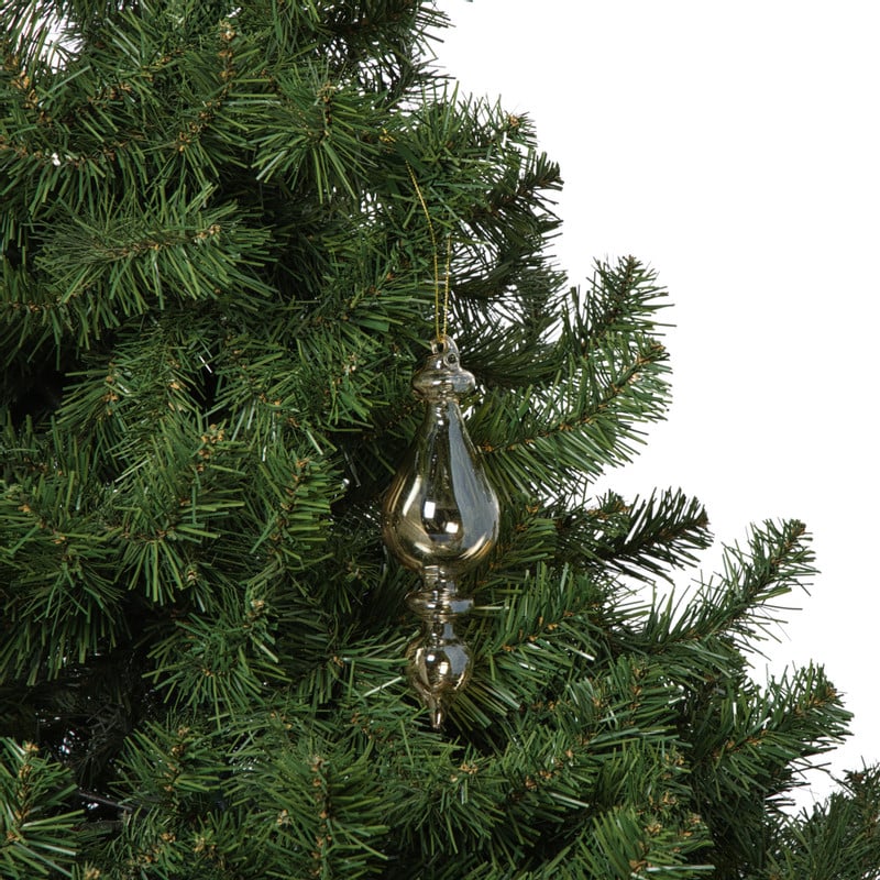 Kersthanger druppel - goudkleurig - ø5.8x18 cm