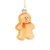 Kersthanger gingerbread - bruin - 9.7x6.4x1.8 cm