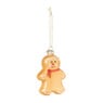 Kersthanger gingerbread - bruin - 9.7x6.4x1.8 cm