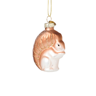 Kersthanger eekhoorn - bruin - 7.2x5.2x3 cm