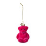 Kersthanger gummybeer velvet - roze - 8x5.6x4.6 cm