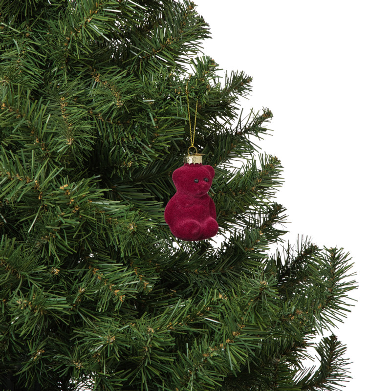 Kersthanger gummybeer velvet - paars - 8x5.6x4.6 cm