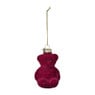 Kersthanger gummybeer velvet - paars - 8x5.6x4.6 cm