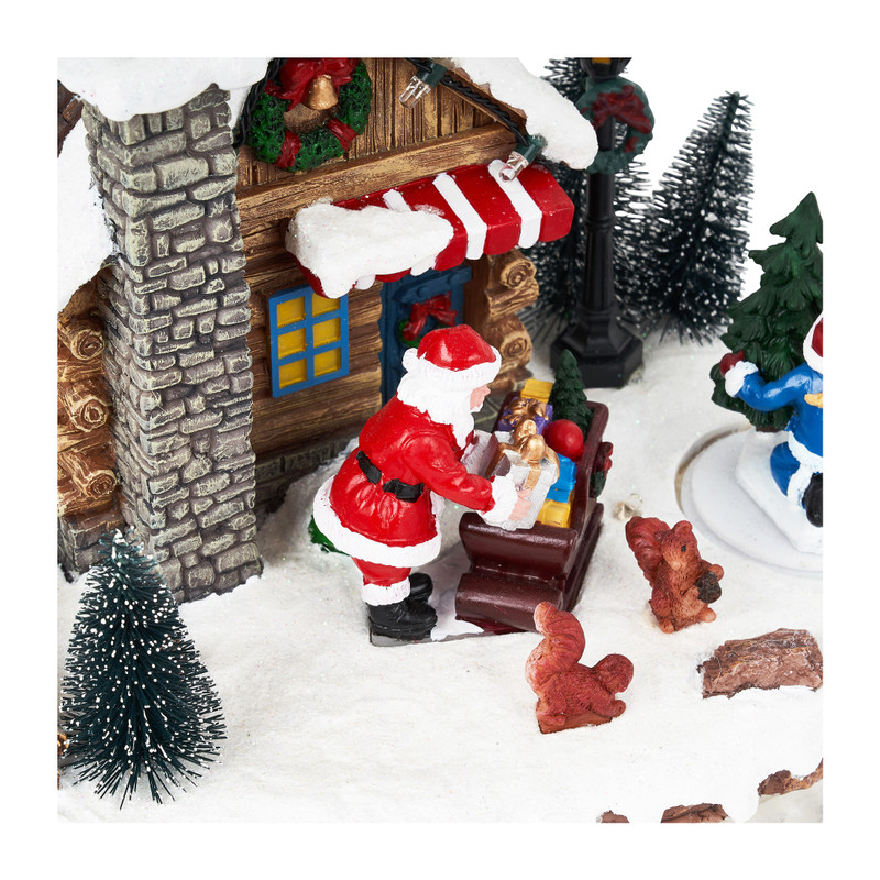 Kerstdorp bewegend - 22x18x17 cm